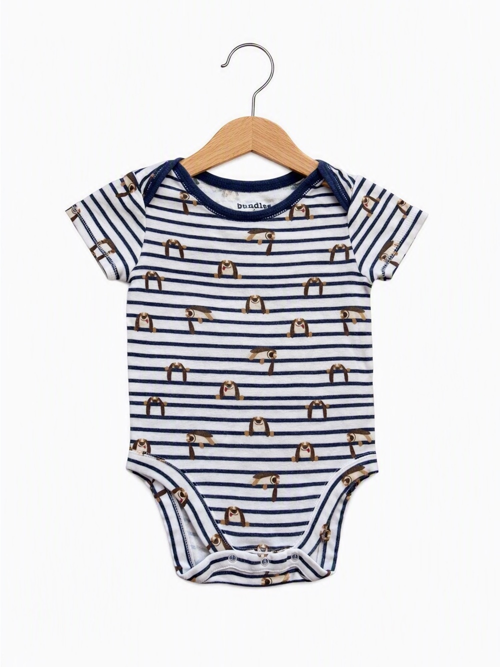 10/$15 Bundles Baby Place Navy and White Striped Dog Print One-Piece
